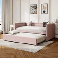 Roomfitters Twin Size Upholstered Daybed, Modern Trundle Bed, Compact Guest or Study Room