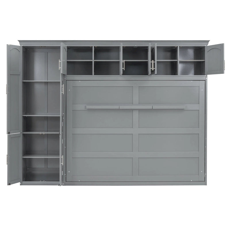 Queen Smart Murphy Bed with Wardrobe & Storage, Customizable System