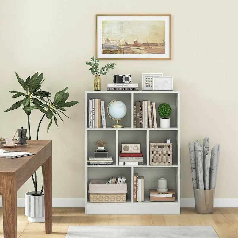 Costway 7-Cube Bookcase for Kids 41 Wooden Toy Storage Organizer - See Details