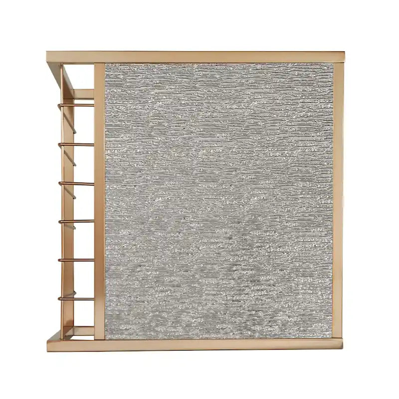 Astor Champagne Gold Finish Textured Mirror Top Nesting Coffee Table by iNSPIRE Q Bold