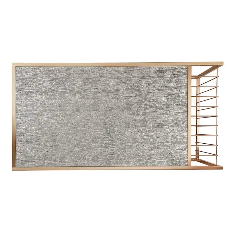 Astor Champagne Gold Finish Textured Mirror Top Nesting Coffee Table by iNSPIRE Q Bold