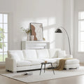 119 Spacious L-Shaped 5-Seater Sectional Sofa with Chaise Lounge and 2 Decorative Pillows for Living Room