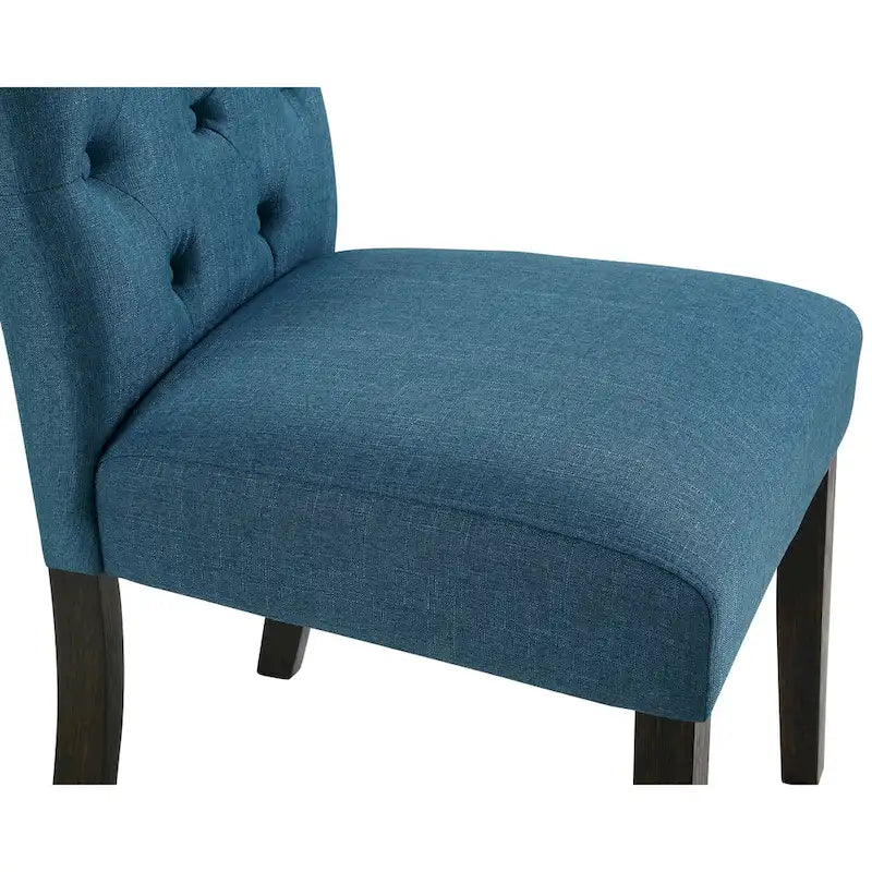 Classic Style Dining Set with Rectangular Table and Button Tufted Upholstered Chairs
