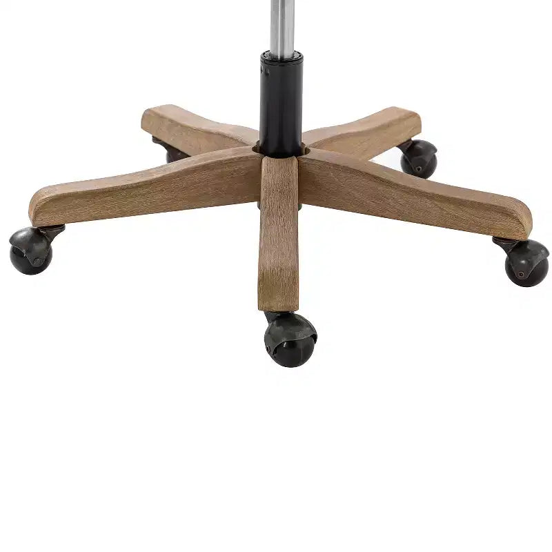 Chaise de bureau pivotante à bras en rotin
