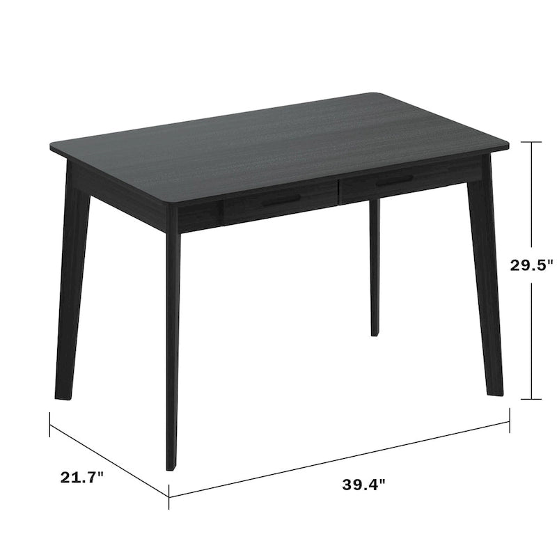 Kerrogee 39.4 Wood Computer Desk with 2 Drawers - 4 Colors