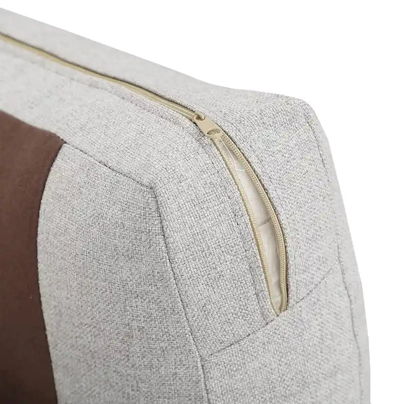 Cade Grey Fabric Sofa with Gold Metal Legs by iNSPIRE Q Modern