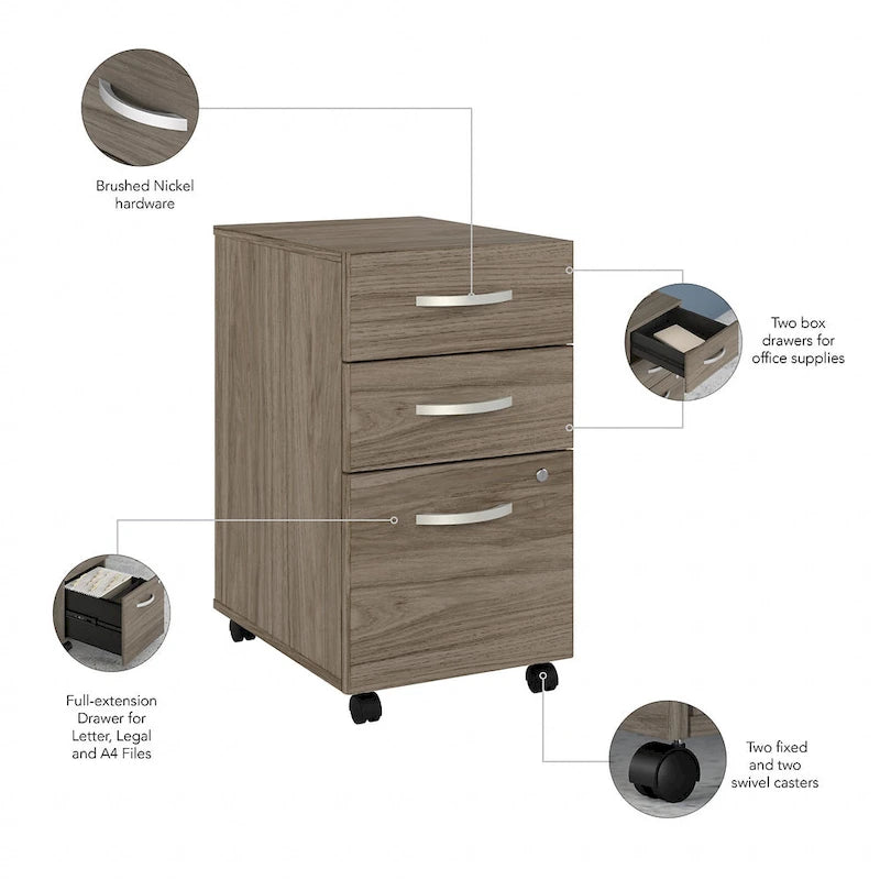 Hybrid 72W L Shaped Table Desk with Drawers by Bush Business Furniture