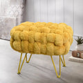 Soft Fauxfur Pouf Stool Ottoman Fuzzy Entryway Bench Seat 27x20x19