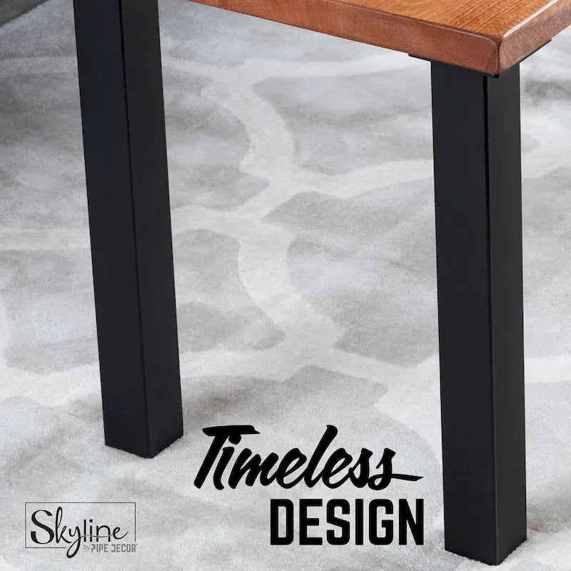 PIPE DECOR Matte Black Steel Modern Living Room Table Legs Set of 4