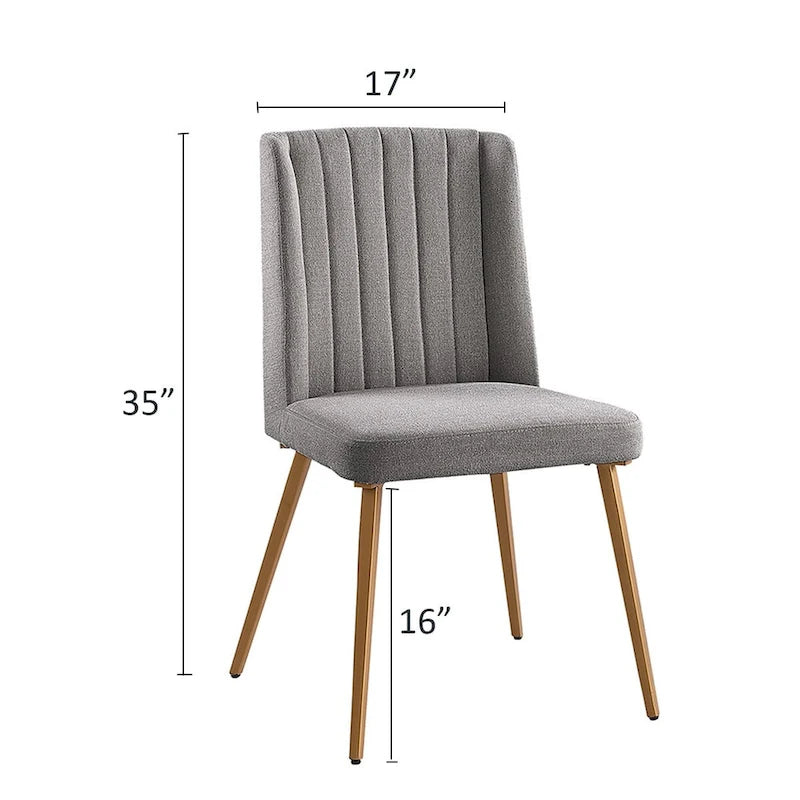 Morden Fort Modern 5-piece Dining Table Set with Classic Round Dining Table Velvet Dining Chair
