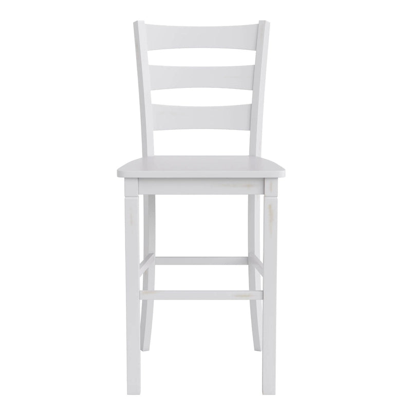 Commercial Grade Wooden Bar Height Stool, Set of 2