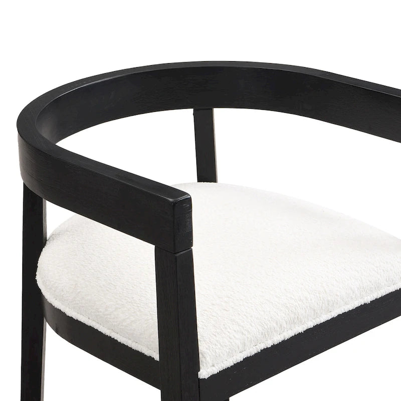 Ladieu Fabric and Wood Tub Dining Chairs Set of 2by Christopher Knight Home