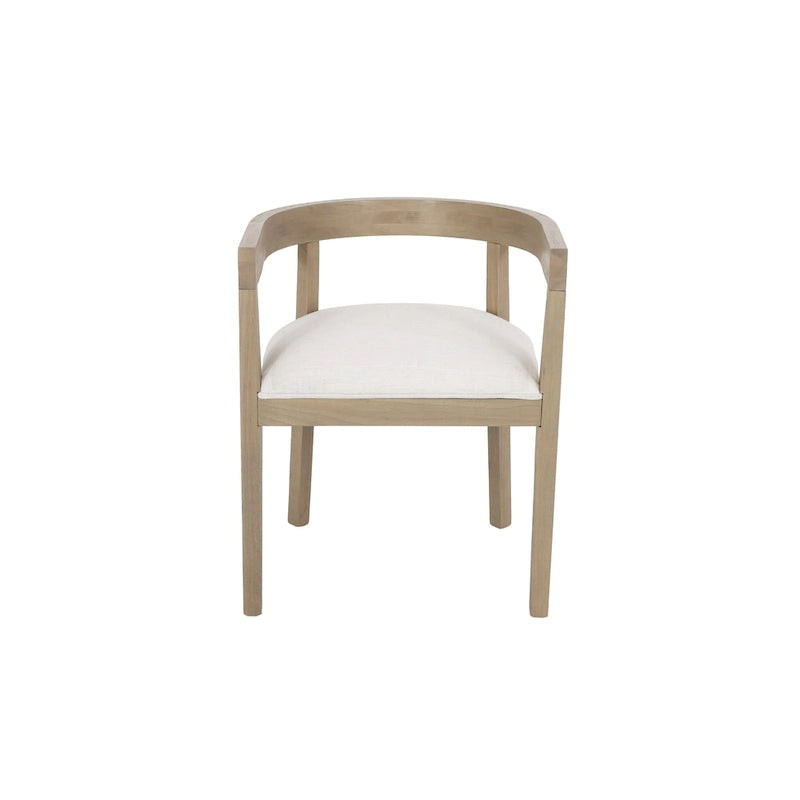 Ladieu Fabric and Wood Tub Dining Chairs Set of 2by Christopher Knight Home