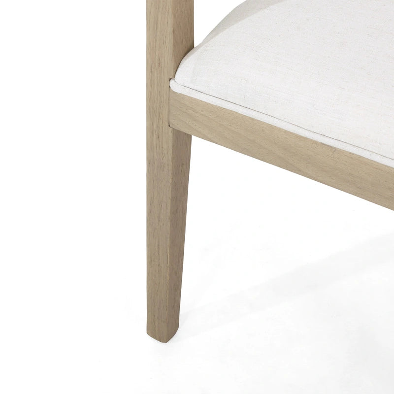 Ladieu Fabric and Wood Tub Dining Chairs Set of 2by Christopher Knight Home