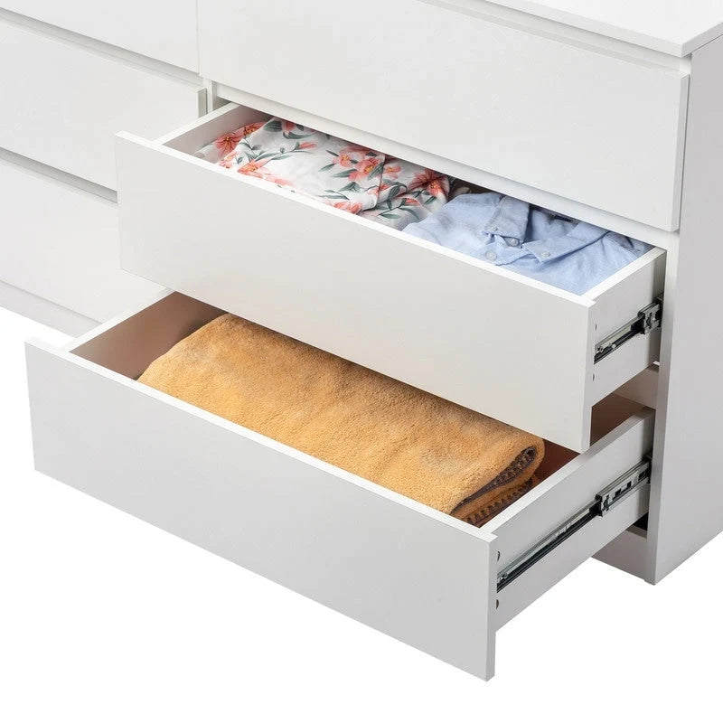 Modern Wood Dresser for Bedroom with Wide Drawers