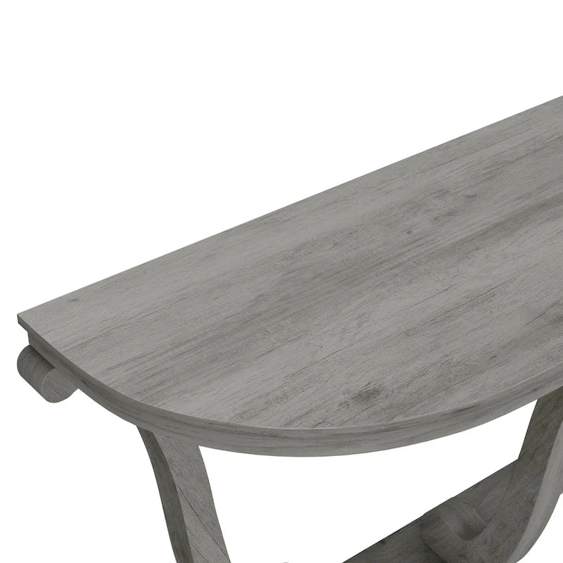 DH BASIC Farmhouse Vintage Grey Oak 48-inch Entryway Console Table by Denhour