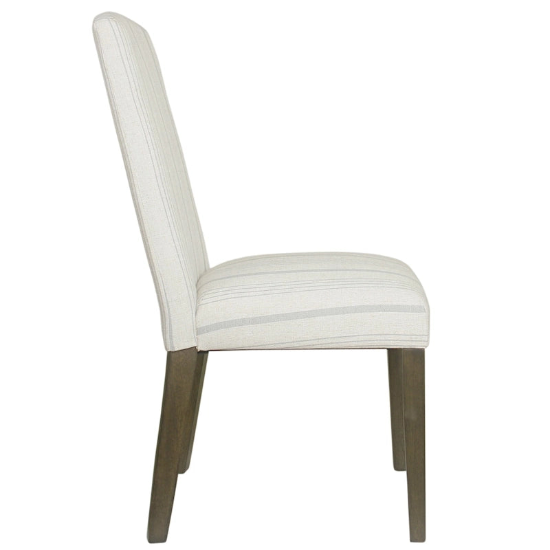 HomePop Classic Parsons Dining Chair - Dove Grey Stripe (Set of 2)