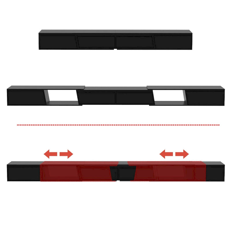 TV Stand Modern Extendable TV Stand in Stretch for TVs up to 120