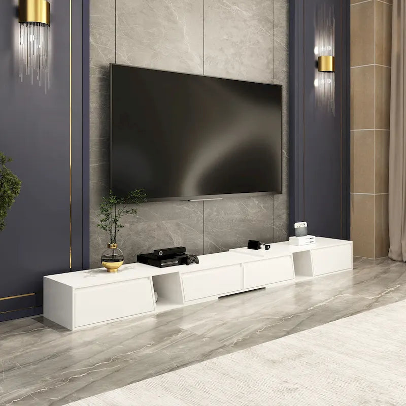 TV Stand Modern Extendable TV Stand in Stretch for TVs up to 120
