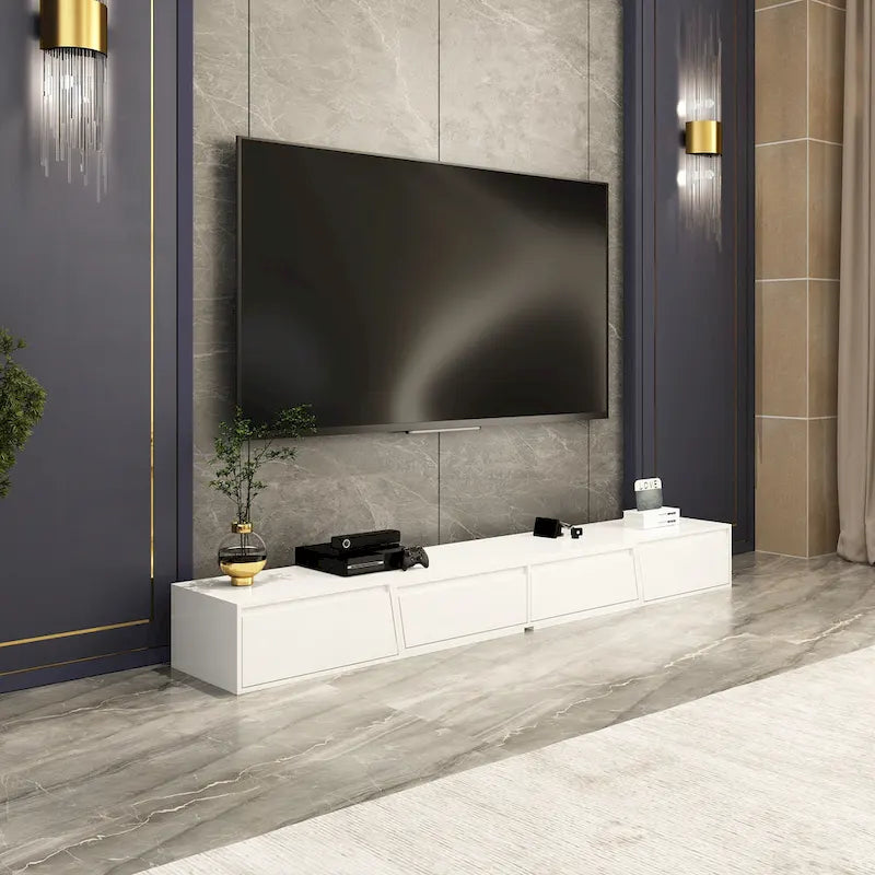 TV Stand Modern Extendable TV Stand in Stretch for TVs up to 120