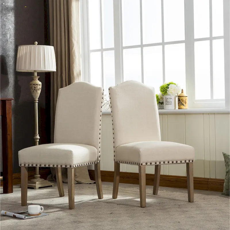 Roundhill Furniture Mod Urban Solid Wood Upholstered Parson Chairs (Set of 2)
