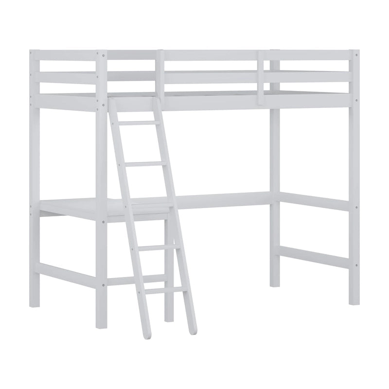 Hillsdale Caspian Wood Twin Loft Bed with Desk