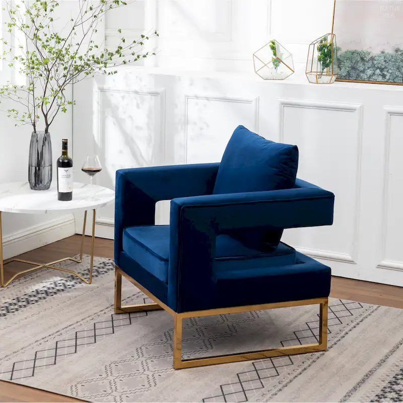Roundhill Furniture Lenola Contemporary Upholstered Accent Armchair