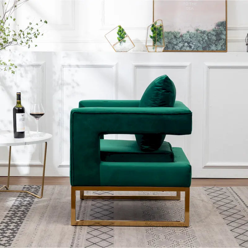 Roundhill Furniture Lenola Contemporary Upholstered Accent Armchair
