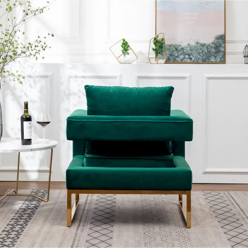 Roundhill Furniture Lenola Contemporary Upholstered Accent Armchair