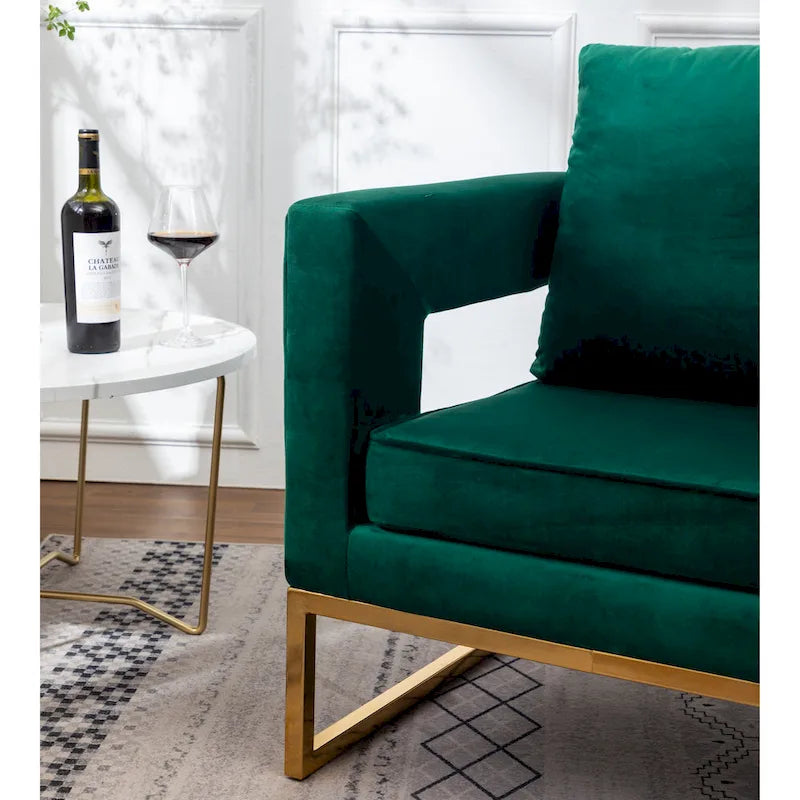 Roundhill Furniture Lenola Contemporary Upholstered Accent Armchair