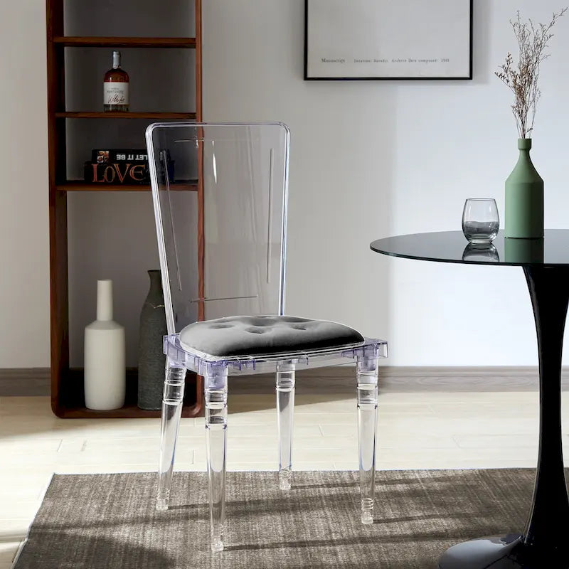 Hansel Transparent Acrylic Dining Chair (Set of 2)