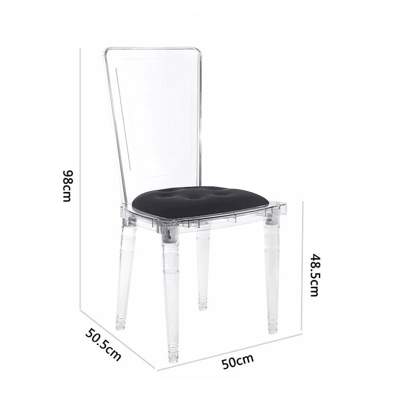 Hansel Transparent Acrylic Dining Chair (Set of 2)