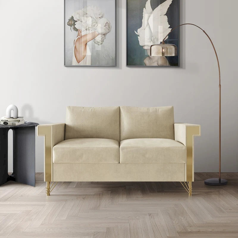 CraftPorch Luxurious Velvet Upholstered Loveseat