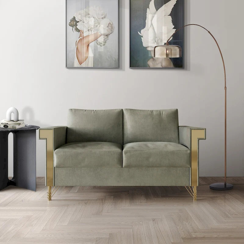 CraftPorch Luxurious Velvet Upholstered Loveseat