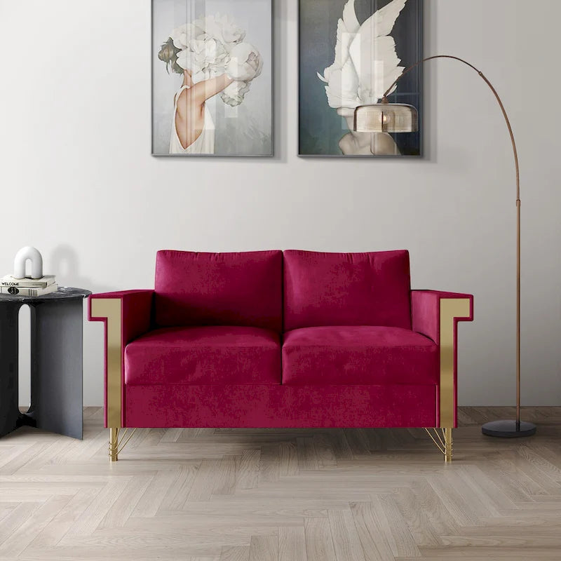 CraftPorch Luxurious Velvet Upholstered Loveseat