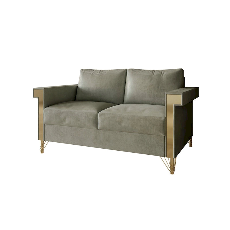 CraftPorch Luxurious Velvet Upholstered Loveseat