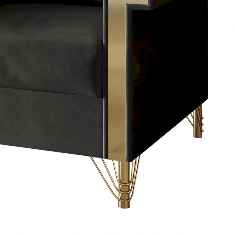 CraftPorch Luxurious Velvet Upholstered Loveseat