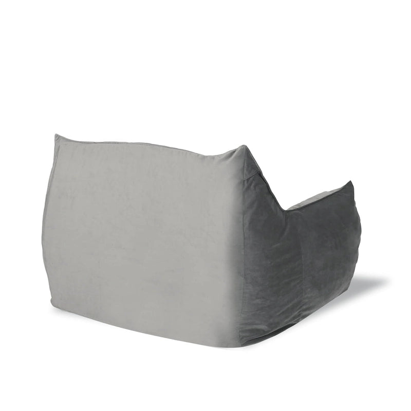 Loubar Velveteen Oversized Bean Bag Chair with Armrests by Christopher Knight Home