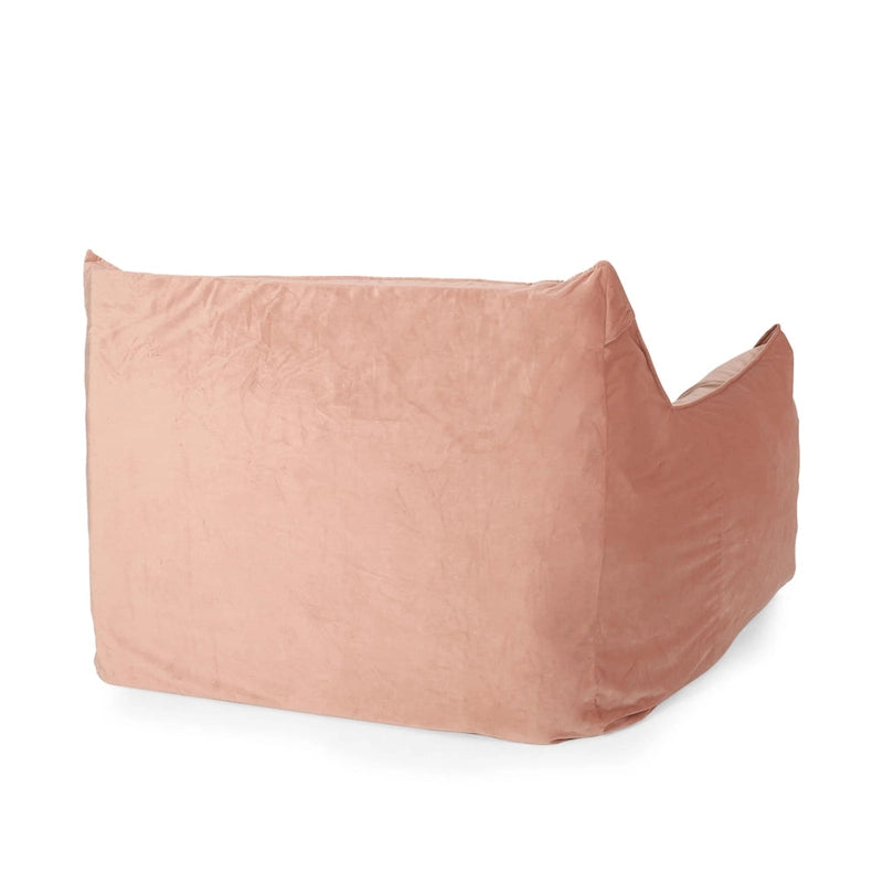Loubar Velveteen Oversized Bean Bag Chair with Armrests by Christopher Knight Home