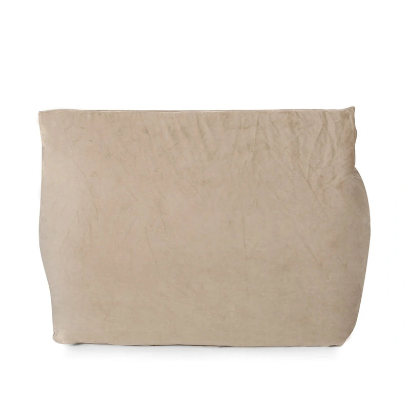 Loubar Velveteen Oversized Bean Bag Chair with Armrests by Christopher Knight Home