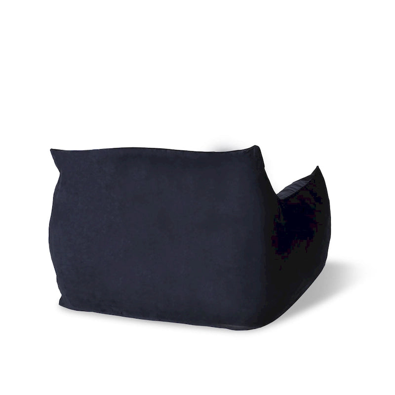 Loubar Velveteen Oversized Bean Bag Chair with Armrests by Christopher Knight Home