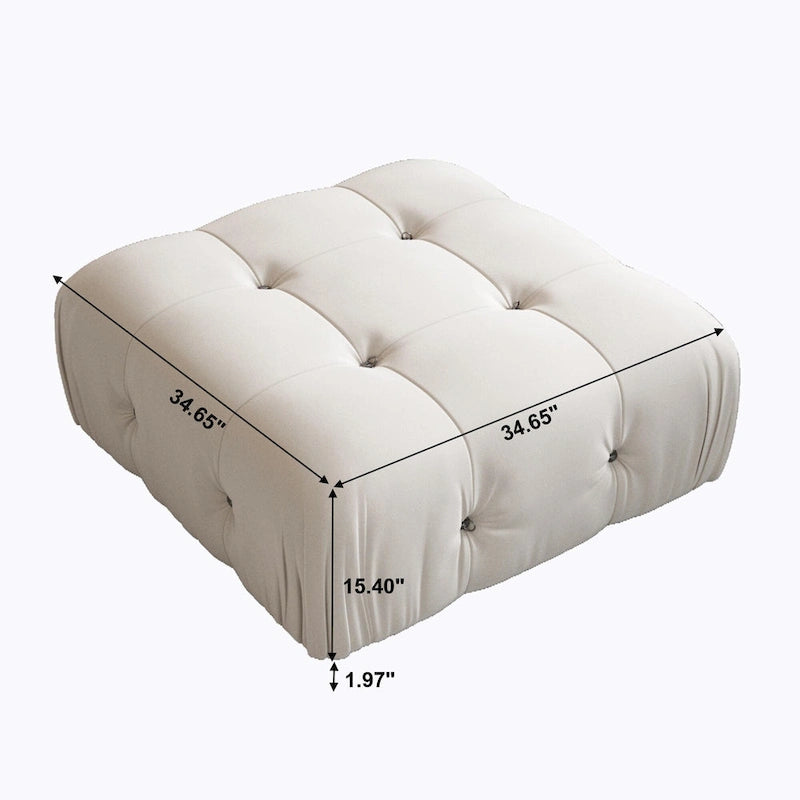 Minimalist Square Velvet Upholstery Ottoman