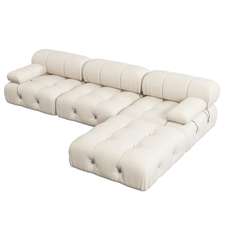 Minimalist Square Velvet Upholstery Ottoman
