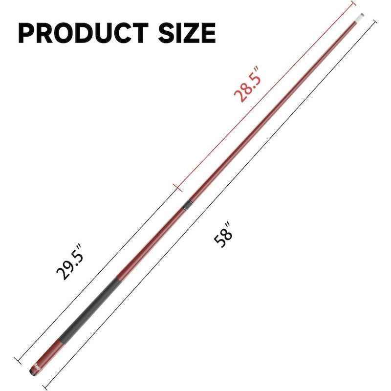 GSE 58 2-Piece Fiberglass Graphite Composite Billiard Pool Cue Stick for Men/Women, Great for House or Commercial/Bar Use