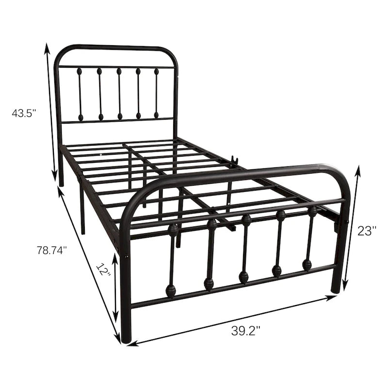 Victorian Vintage Style Metal Bed Frame