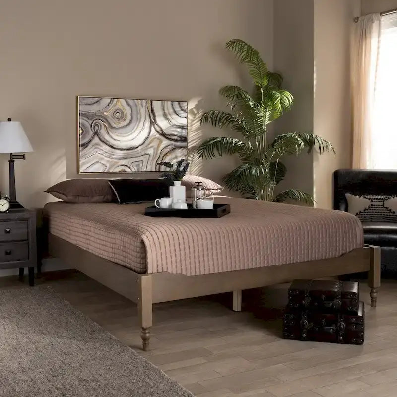 The Gray Barn Melanie Mount French Bohemian Wood Platform Bed Frame