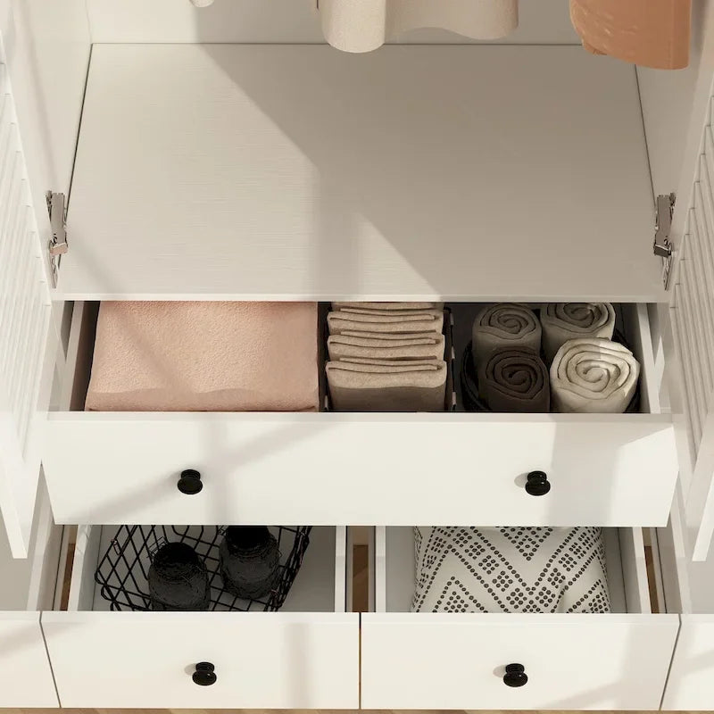 Bedroom Armoire Closet Armoire Wardrobe Closet Clothing Rod Drawer