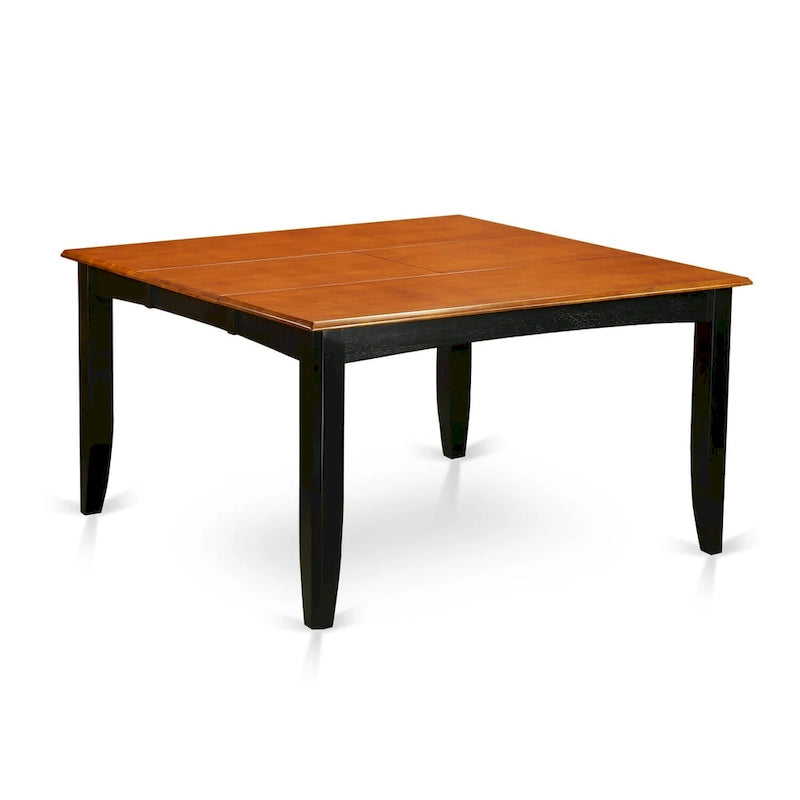East West Furniture Dining Table Set Includes a Square Table with Butterfly Leaf and Dining Chairs (Chair Seat Type Options)