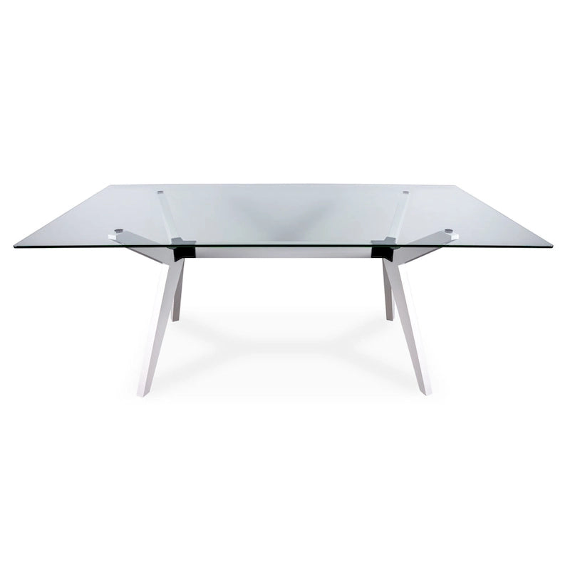 Rye Studio Waldorf Modern Glass Dining Table