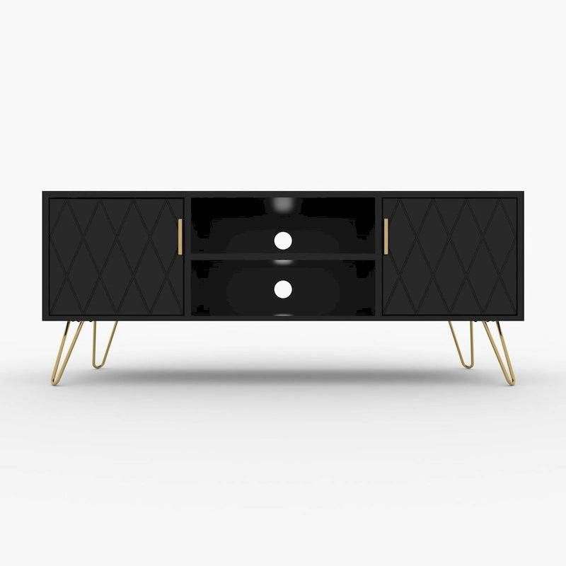 TV Stand TV Console Table Cabinet Wood Entertainment Center